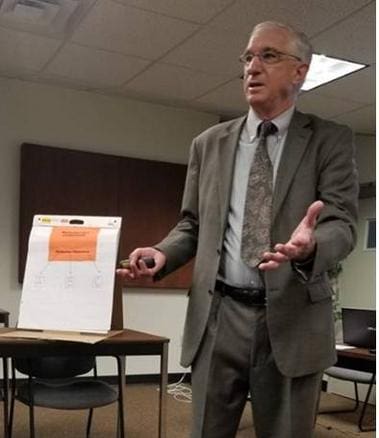 Denis Sweeney, Sweeney Enterprises LLC workshop instructor, explains one of the seminar's main themes.explains a